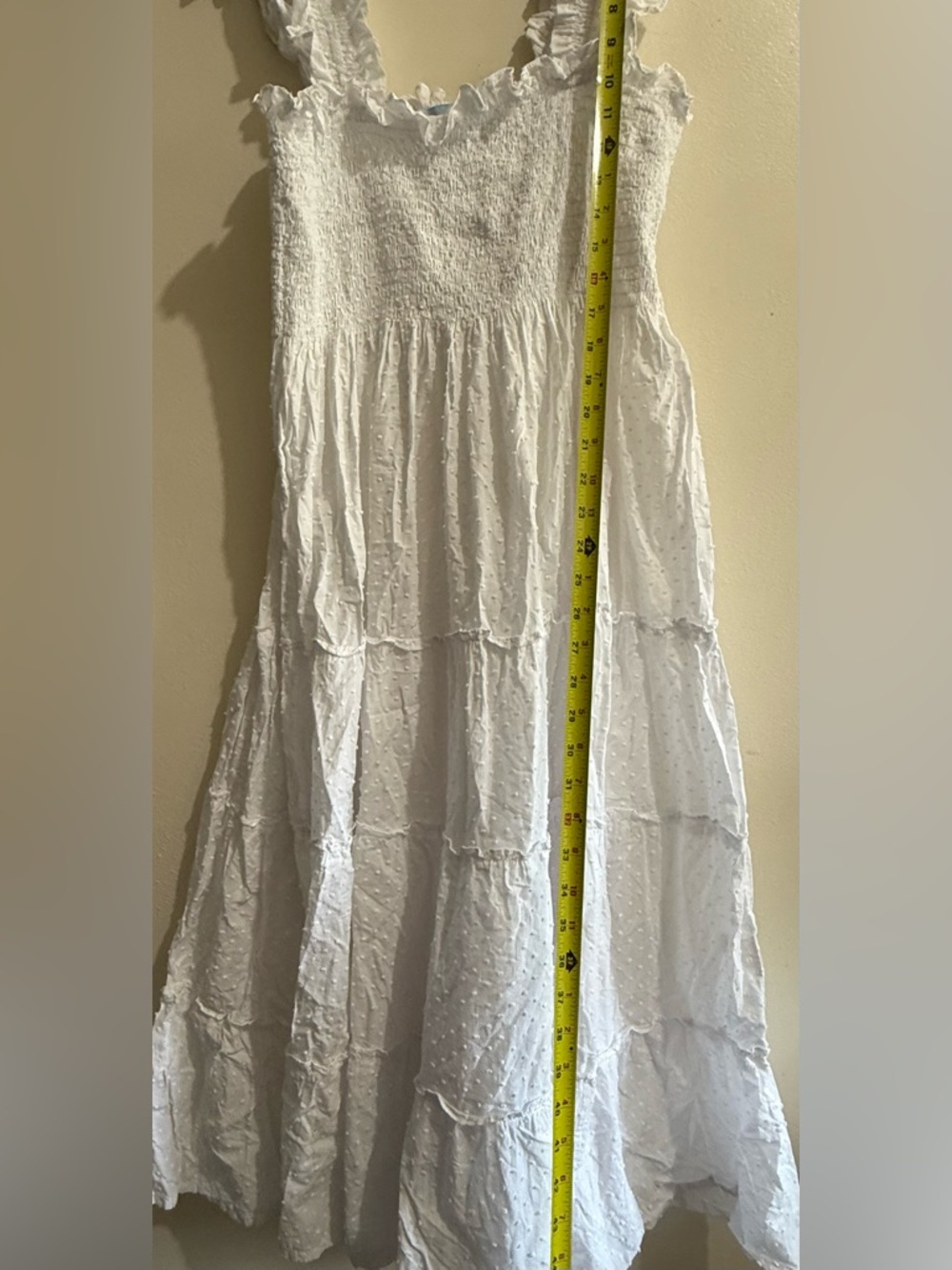 Hill House White Ruffle Strap Maxi Dress - Picture 3 of 5